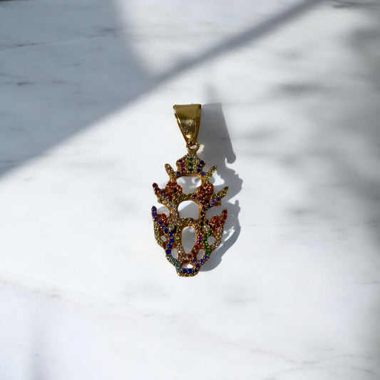 10K Yellow Gold Diamond Panther Pendant Color Ct Dia / 6.2gr