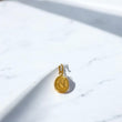 18K Yellow Gold Letter N Pendant / 0.51gr