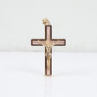 14K 2 Tone Crusifix Pendant / 4gr / 1.5in /