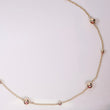 14K YG Smooth Balls 5mm - 3mm Chain / 3.9gr / 1mm / 18in /