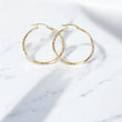14K YG Luxury Hoop Earrings / 2.4gr / 1.4in /