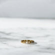 18K Yellow Gold Amor Ring With Zircons / 2.2gr / Size 7.5