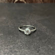 14K White Gold Lab Diamond Round Brilliant Engagement Ring 1.39 Ct Lab Dia Vs / 1.87gr / Size 6 3/4