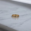 18K 2 Tone Wedding Band  Engagement Ring / 5.1gr / Sz 11 1/4 /
