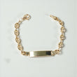 14K YG Gc Baby Name Plate Bracelet / 3.9gr / 4.2mm / 6in /