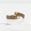 14K Yellow Gold Diamond Luxury Hoop Earrings 0.55Ct / 1.6gr