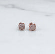 10K Rose-White Gold Diamond Circle Stud Earrings / 3.1gr