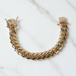 10K YG Cuban Links Bracelet / 107gr / 14mm - 7 3/4in /