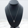 14K White Gold Diamond Letter S Jewelry Set 0.50Ct Dia / 3.9gr / 1.3mm / 18in