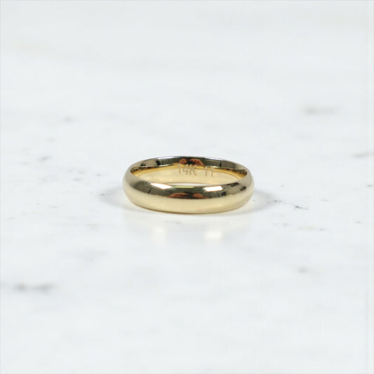 14K YG Band Engagement Ring / 5.14gr / Sz 11 / 5mm /
