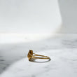 18K Yellow Gold Horseshoe Ring With Zircons / 1.6gr / Size 7 1/2