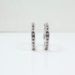 18K WG Diamonds Black and White Luxury Hoop Earrings / 15.8gr / 1.3in / D-0.63Ct