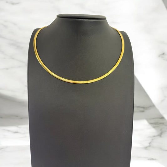 14K Yellow Gold Omega Chain / 13.7gr / 3mm / 16in