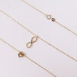 14K YG Double Heart - Infinite Set Jewelry / 3.5gr / 1mm / 22in /