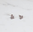 14K White Gold Butterfly Diamond Stud Earrings 1.1Ct / 1.2gr