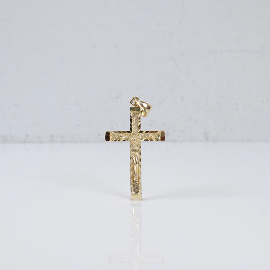 10K YG Crusifix Pendant / 3gr / 1.5in /
