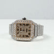 Watch Cartier Santos Bustdown Yellow Gold Roman Numbers - Big Diamonds Bezel Watch /  / 41mm / Wt Dia