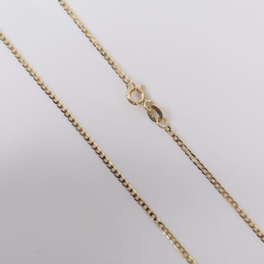 14K YG American Cuban Links Chain / 1.4gr / 1.5mm / 16in /