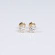 14K YG Lab Diamond Oval Cut Stud Earrings / 1.07gr / 7mm / 1.45 CTTW Lab VS / E-F