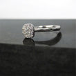 14K WG Diamond Square Engagement Ring / 2.8Gr / Sz 6