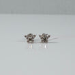 14K White Gold Butterfly Diamond Stud Earrings 0.05Ct / 1.8gr