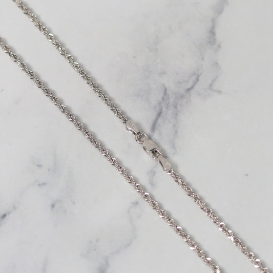 14K WG Rope Chain / 6.1gr / 2.2mm / 16in /