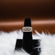 Diamonds Ring 14K White Gold With Sapphire / 4gr / Size 5.5