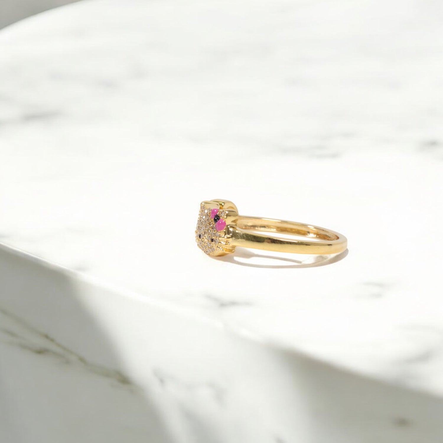 10K YG Diamond HK - Letter H Rings / 2.47gr / Sz 6.5 / 0.14Wt Dia