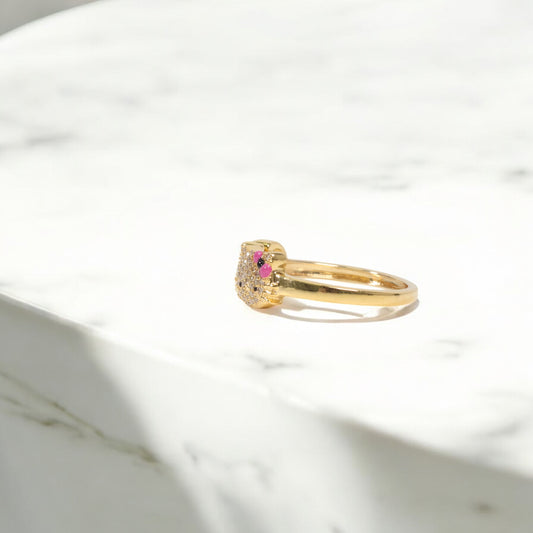 10K YG Diamond HK - Letter H Rings / 2.47gr / Sz 6.5 / 0.14Wt Dia
