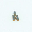 10K Yellow Gold Letter N Pendant With Diamond 0.94Ct / 3.1gr