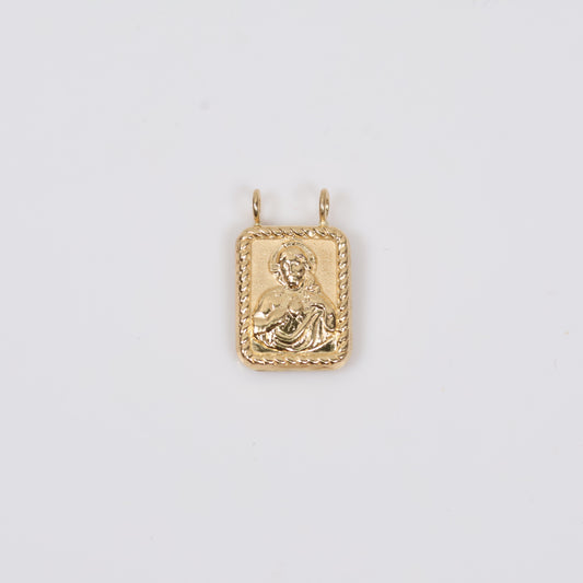 18K YG Sacred Heart Of Jesus Ironwork / 1.05gr / 0.6in /