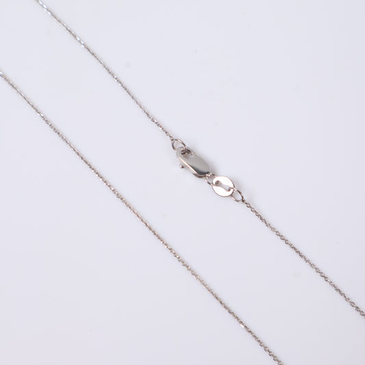 14K White Gold Minicuban Chain / 1gr / 0.7mm / 18in
