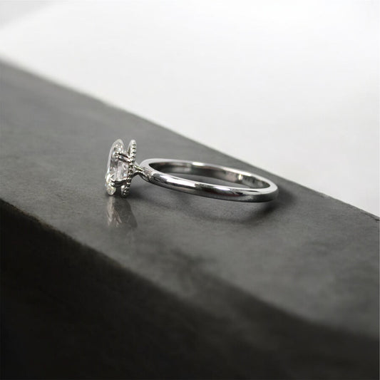 18K YG Lab Dia Oval Engagement Ring / 2.3Gr / Sz 6