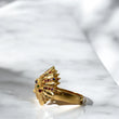 18K Yellow Gold Indio Ring With Colors Zircons / 11.7gr / Size 10 1/2