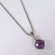 Silver 925 Judith Ripka Set Jewelry / 19.9gr / 2.5mm / 20in / Amathyst