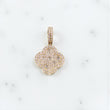 14K YG Reverse Diamond Clover Pendant / 2.95gr / 1in / D-1.30Ct