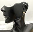 14K Yellow Gold Diamond Star Stud Earrings 0.25Ct Dia / 1.17gr / 9mm