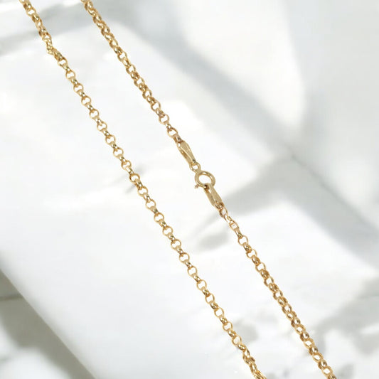 10K Yellow Gold Roll-On Chain / 2.5gr / 2.5mm / 20in