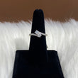 14K White Gold Diamond Fashion Engagement Ring 0.70Ct Dia / 3.8gr / Size 6.5