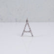 14K WG Lab Diamond Letter A Pendant / 1.17gr / 1in / 0.60 CTTW Lab VS / E-F