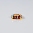 10K YG Luxury Rings / 2.5gr / Sz 7 1/4 / Red-White Zircons