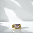 14K Yellow Gold Luxury Ring With Zircon / 5.2gr / Size 10