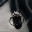 Princess Diamonds Engagement Ring Platinum White / 3.5gr / Size 6.5 / Ct Die