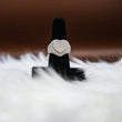3D Heart Ring 14K White Gold With Diamonds / 8.4gr / Size 7
