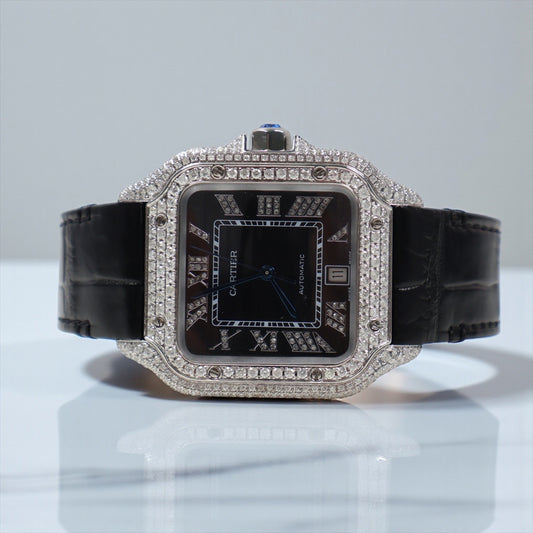 Cartier Santos Black Bustdown XL Watch