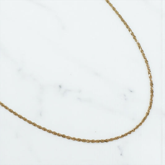 10K YG Rope Solid Chain / 5gr / 1.5mm / 26in /