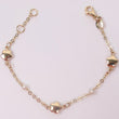 14K YG Stars With Pearls Bracelet / 2.7gr / 1.5mm / 5.5in /