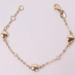 14K YG Stars With Pearls Bracelet / 2.7gr / 1.5mm / 5.5in /
