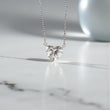 14K WG Lab Diamond Heart Set Jewelry / 3gr / 1mm / 18in / Lab D-3.09Ct