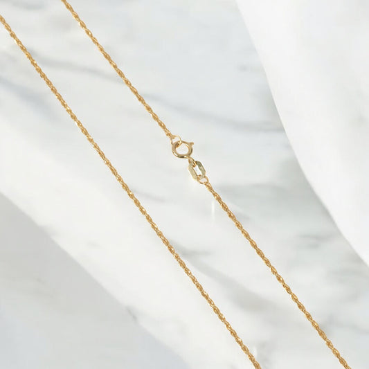 18K YG Rope Chain / 1.1gr / 1.2mm / 24in /